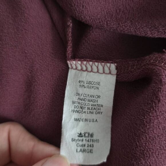 Blu Heaven Women's Size Large Mauve Crepe Cardigan - Picture 5 of 5
